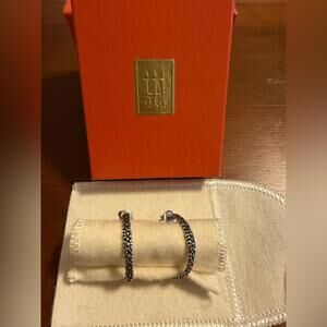 Retired version James Avery Margarita Spanish Daisy Hoops Sterling silver